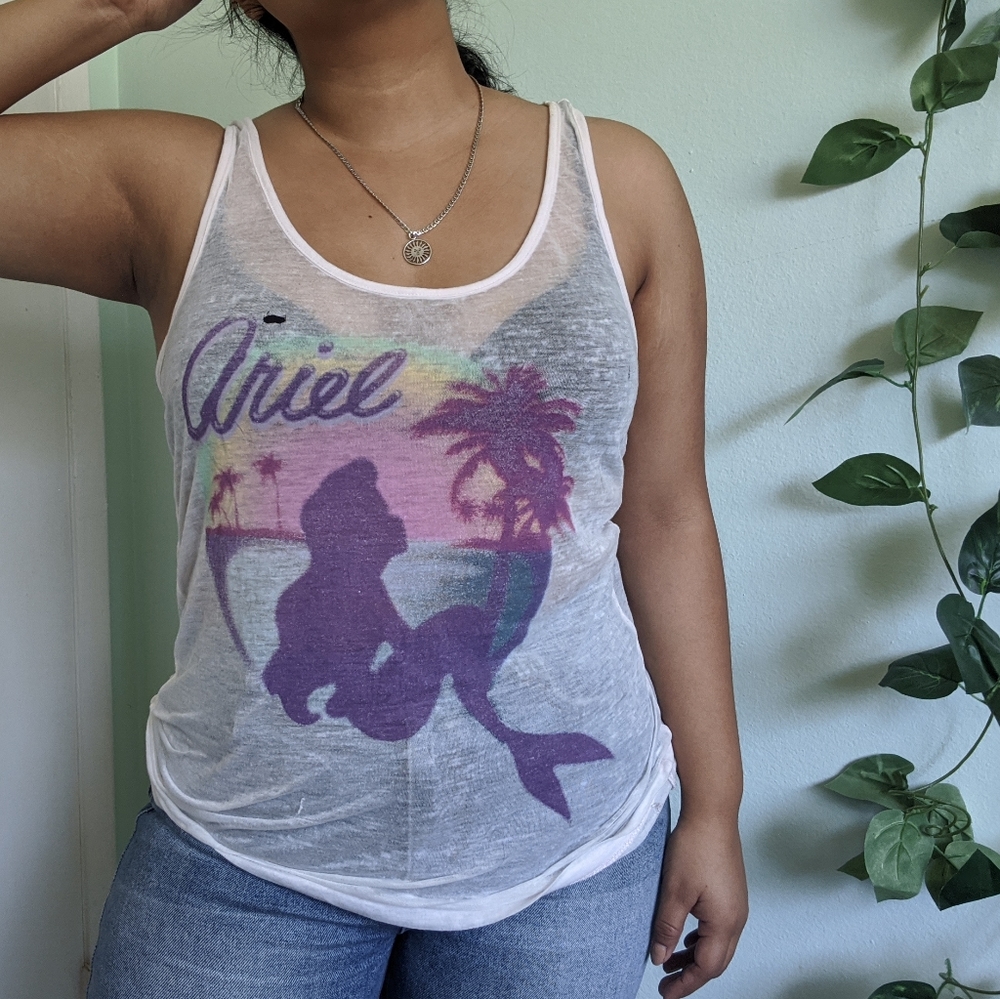 Disney Little Mermaid Pink Tank Top